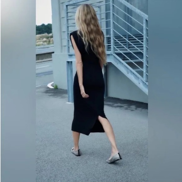 ZARA rhinestone embellished Black and Silver pointed Flats size 39 - Picture 6 of 14